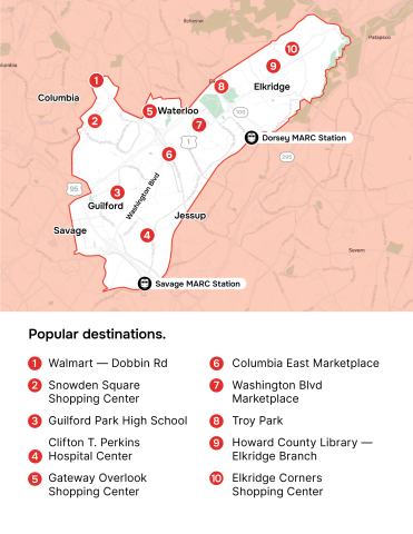 RapidRide to popular destinations in the Route 1 corridor!